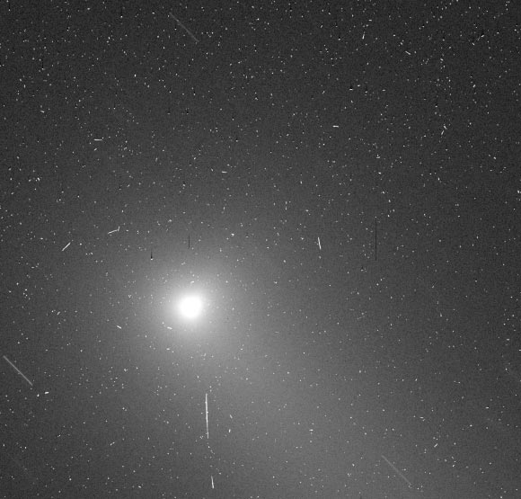 This image of the interstellar comet 3I/ATLAS was captured by Hubble’s WFC3 instrument on January 22, 2026, at 13:40 UTC. Image credit: NASA / ESA / Hubble / Man-To Hui, Shanghai Astronomical Observatory.