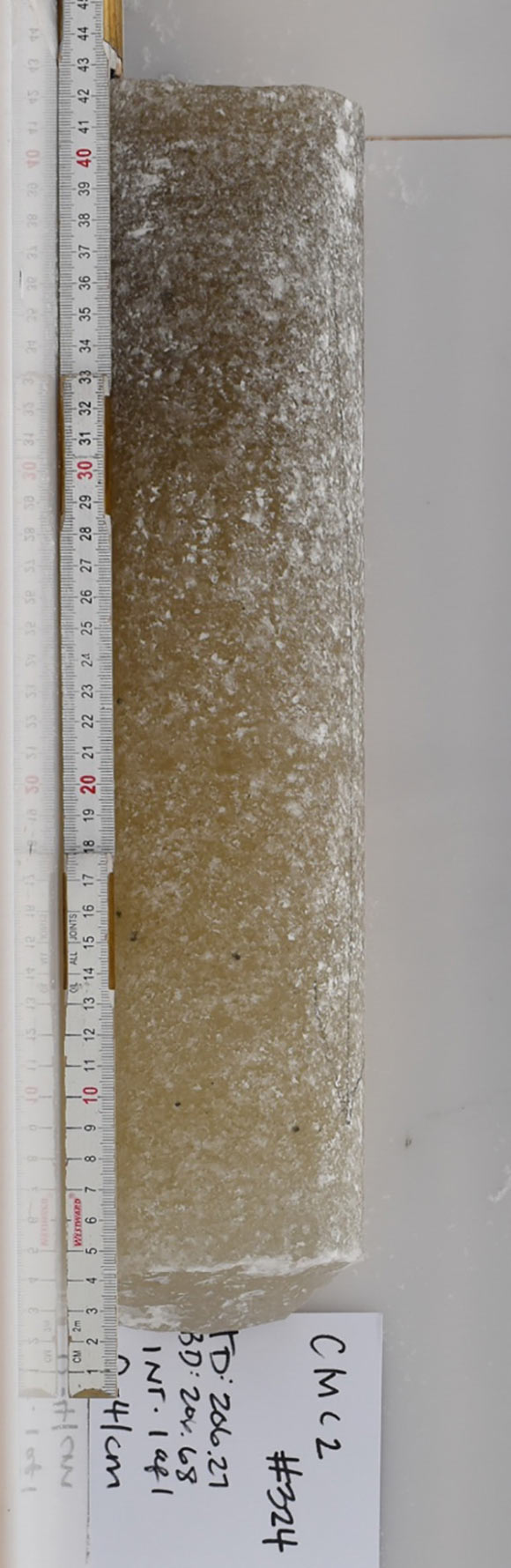 Ancient ice from the ALHIC1902 ice core. Image credit: Shackleton et al., doi: 10.1073/pnas.2502681122.