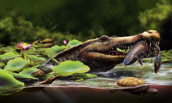 An artist’s impression of Wadisuchus kassabi. Image credit: Nathan Dehaut / MUVP.