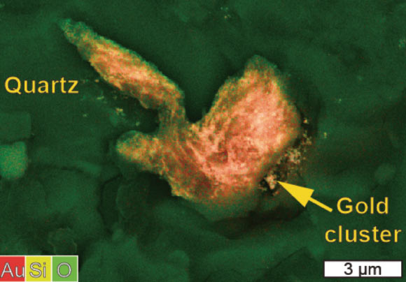 Energy dispersive spectroscopic map of the sample studied by Voisey et al. Image credit: Chris Voisey.