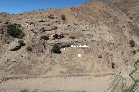 The Soii Havzak rockshelter is one of the very few multilayered stratified Paleolithic sites in Central Asia. Image credit: Yossi Zaidner & Sharof Kurbanov, doi: 10.15184/aqy.2024.149.