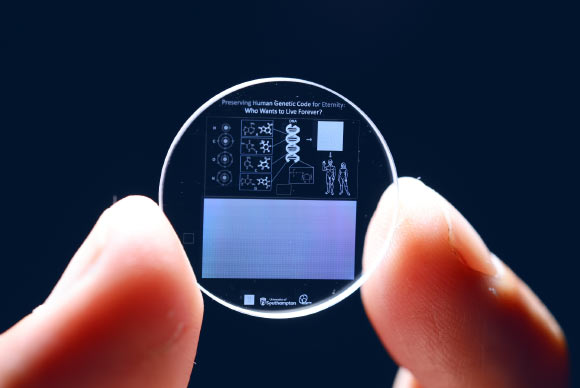 The 5D memory crystal. Image credit: University of Southampton.