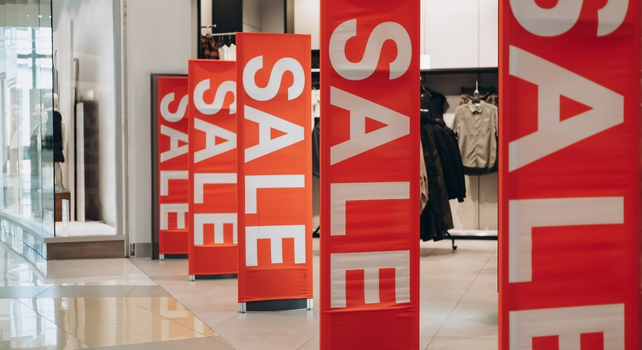 red sale signs