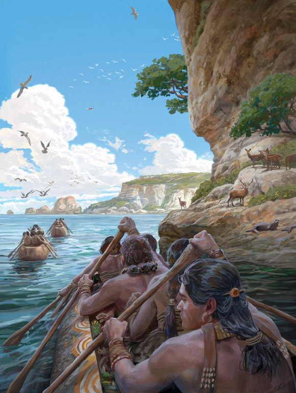 Hunter-gatherers were crossing at least 100 km of open water to reach Malta 8,500 years ago. Image credit: Daniel Clarke / MPI GEA.