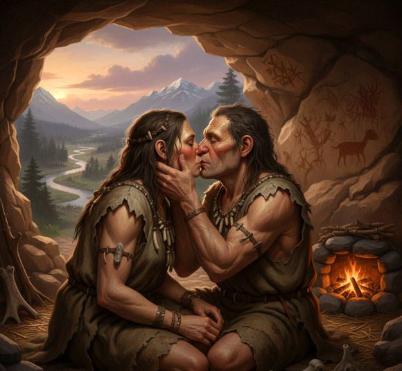 Prehistoric mating preferences help explain why modern humans have small amounts of Neanderthal DNA almost everywhere in their genome except on the X chromosome. Image credit: Gemini AI.