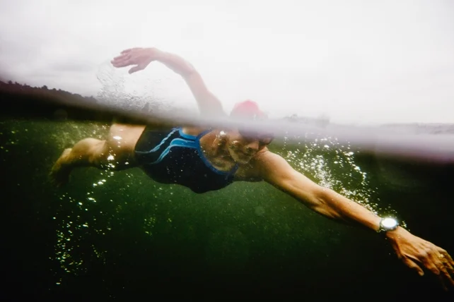 woman swimming
