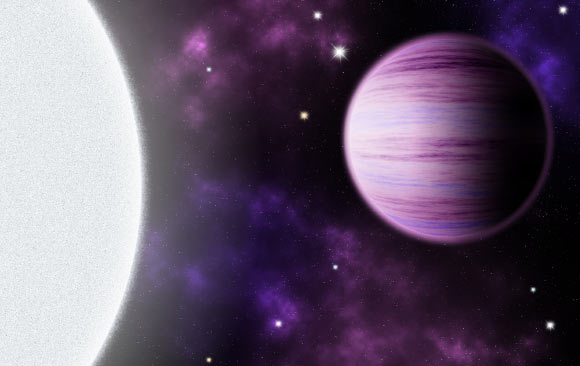 An artist’s impression of an ultrahot Jupiter. Image credit: Sci.News.